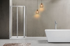 Душевой уголок Vincea Garda 80x80 VSR-1G8080CL профиль Хром стекло прозрачное