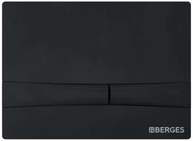 Комплект унитаза с инсталляцией Berges Floe Rimless 043224 с сиденьем Микролифт и Черной клавишей смыва