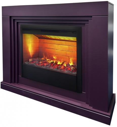 Электрокамин RealFlame Stanley 26 Plum сливовый с очагом 3D Helios 26