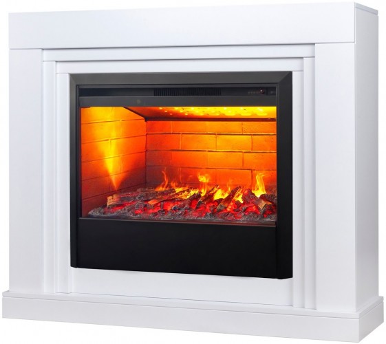 Электрокамин RealFlame Stanley 26 WT белый с очагом 3D Helios 26