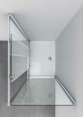 Душевой уголок Vincea Alpha 110x90 VSR-3AL9011MT профиль Хром стекло текстурное