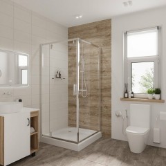 Душевой уголок Niagara Nova 100х100 NG-6602 профиль Хром стекло прозрачное