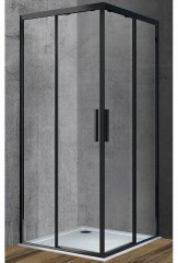 Душевой уголок Vincea Soft 100x100 VSS-3SO100CLB профиль Черный стекло прозрачное