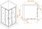 Душевой уголок RGW Passage PA-39 100x100 03083900-11 профиль Хром стекло прозрачное