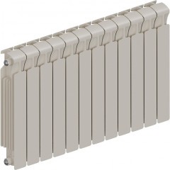 Биметаллический секционный радиатор отопления Rifar Monolit 500 / 12 секций Бeж