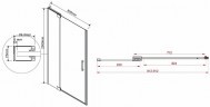 Душевая дверь Vincea Extra 90 VDP-1E8090CLGM профиль Вороненая сталь стекло прозрачное