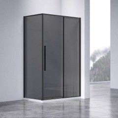 Душевой уголок Vincea Slim-N 130x80 VSR-4SN8013CGB профиль Черный стекло тонированное