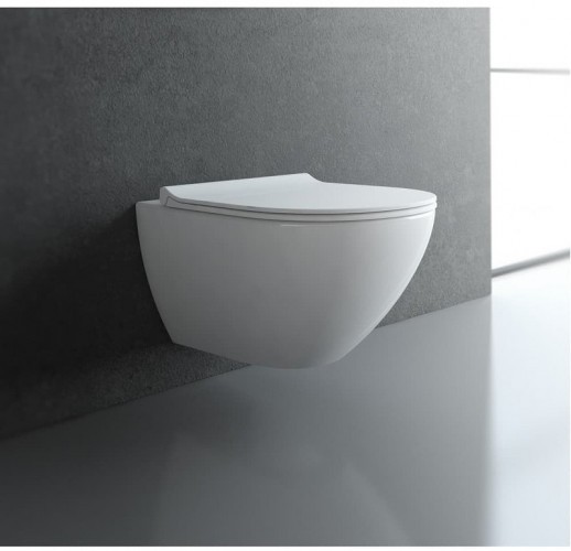 Комплект унитаза с инсталляцией Berges Novum Rimless 043268 с сиденьем Микролифт и Черной клавишей смыва