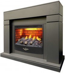 Электрокамин RealFlame Lindelse 25,5/26 GR серый c очагом 3D Firestar 25,5
