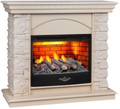 Электрокамин RealFlame Elford WT белый дуб с очагом 3D Firestar 25,5