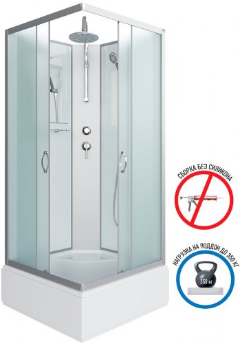 Душевая кабина Niagara Classic 90x90 NG-1108-14BKT без гидромассажа