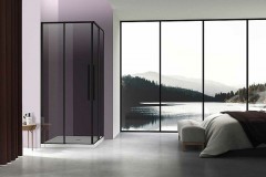 Душевой уголок Vincea Slim-N 100x80 VSS-4SN8010CGB профиль Черный стекло тонированное