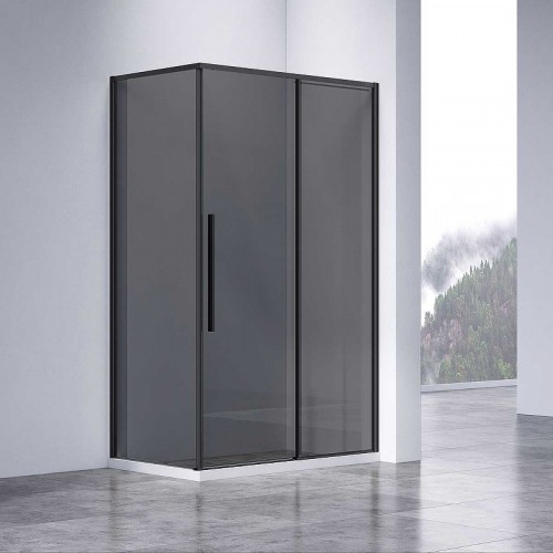 Душевой уголок Vincea Slim-N 130x90 VSR-4SN9013CGB профиль Черный стекло тонированное
