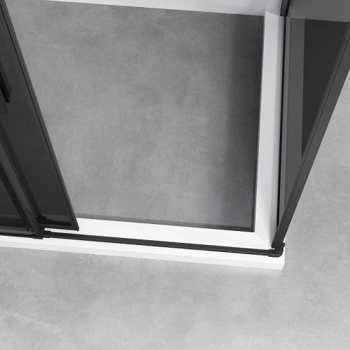 Душевой уголок Vincea Slim-N 130x90 VSR-4SN9013CGB профиль Черный стекло тонированное