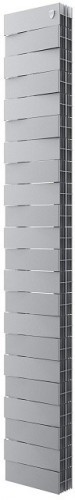 Биметаллический секционный радиатор отопления Royal Thermo PianoForte Tower Silver Satin 200 / 22 секций нижнее правое подключение