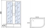 Душевая кабина Мономах Б/К 120x90x44 МЗ L 10000005835 без гидромассажа