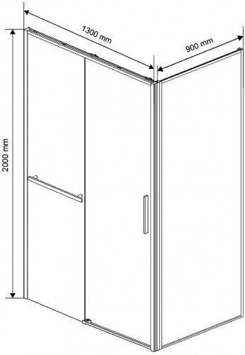 Душевой уголок Vincea Slim Soft 130x90 VSR-1SS9013CLG профиль Брашированное золото стекло прозрачное