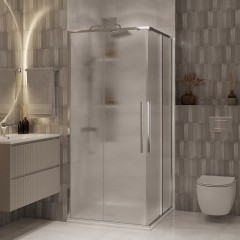 Душевой уголок Niagara Nova 90х90 NG-3623-34 профиль Хром стекло шиншилла