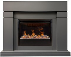 Электрокамин RealFlame Lindelse 26 GR серый, графит c очагом 3D Helios 26 SBG