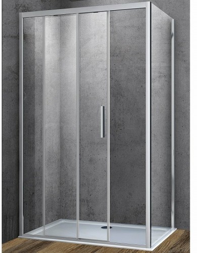 Душевой уголок Vincea Soft 110x100 VSR-3SO1011CL профиль Хром стекло прозрачное