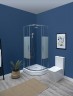 Душевой уголок Aquanet Practic 90x90 AE10-Q-90x90U-CP 243615 профиль Хром стекло прозрачное с шелкографией
