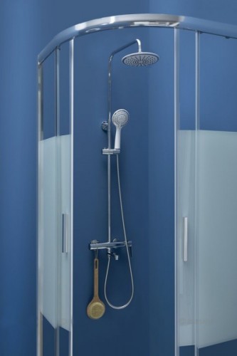 Душевой уголок Aquanet Practic 90x90 AE10-Q-90x90U-CP 243615 профиль Хром стекло прозрачное с шелкографией