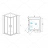 Душевой уголок RGW Passage PA-31B 80x80 02083188-14 профиль Черный стекло прозрачное