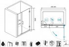 Душевая дверь RGW Hotel HO-012-B 90 350601209-14 профиль Черный стекло прозрачное
