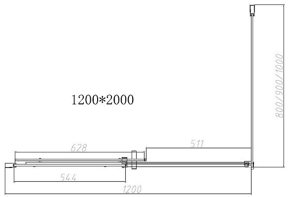 Душевой уголок Vincea Dice 120x90 VSR-4D9012CLB профиль Черный стекло прозрачное