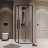 Душевой уголок Niagara Nova 80х80 NG-6825-34BLACK профиль Черный матовый стекло прозрачное