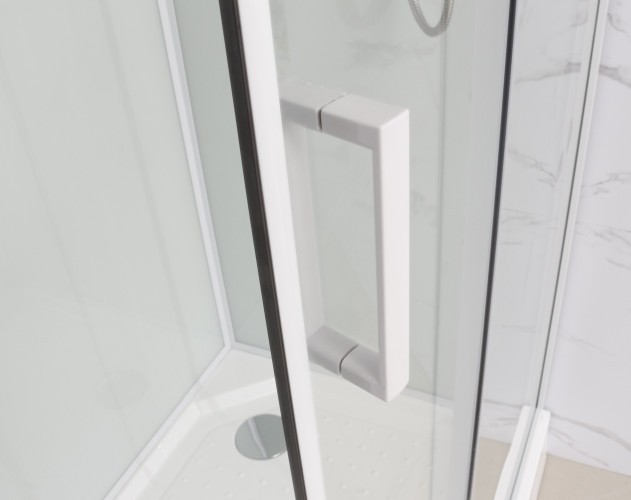 Душевая кабина Frank F412L White левосторонняя 120х80х220 см