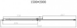 Душевая дверь Vincea Dice 150 VDS-4D150CLB профиль Черный стекло прозрачное