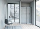 Душевая дверь Vincea Slim Soft 100 VDS-1SS100CLB профиль Черный стекло прозрачное