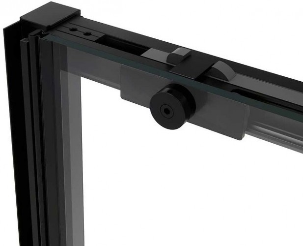 Душевая дверь Vincea Slim Soft 100 VDS-1SS100CLB профиль Черный стекло прозрачное