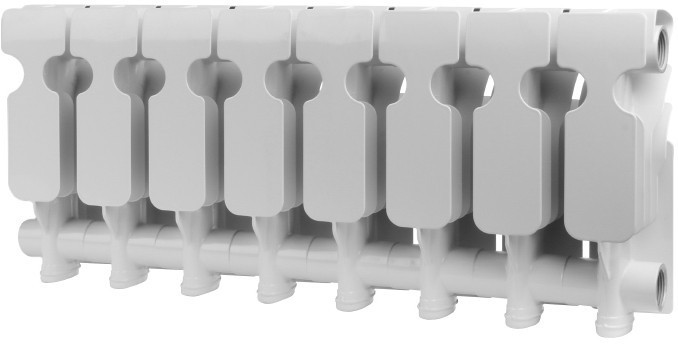 Алюминиевый секционный радиатор отопления Rommer Plus 200 / 10 секций