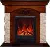 Электрокамин RealFlame Neapolis NT орех с очагом Eugene
