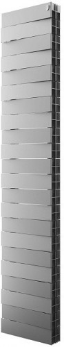 Биметаллический секционный радиатор отопления Royal Thermo PianoForte Tower Silver Satin 300 / 22 секций нижнее правое подключение