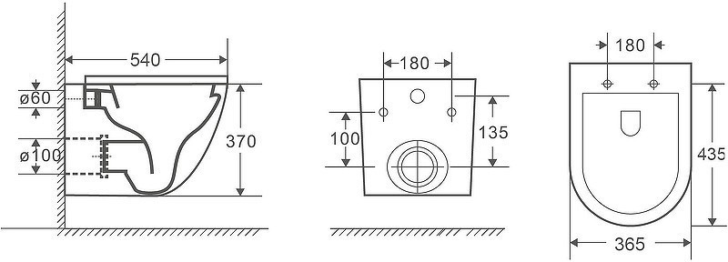 Унитаз WeltWasser Merzbach 041 XL MT-BL 10000008269 подвесной Черный матовый с сиденьем Микролифт