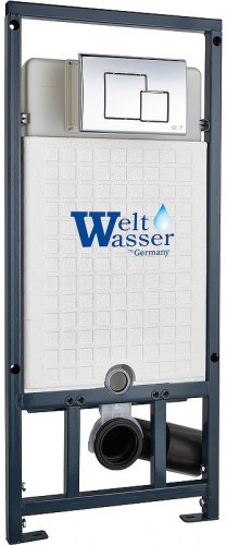 Инсталляция WeltWasser WW Marberg 507 SE CR 10000008209 для унитаза с клавишей смыва Хром