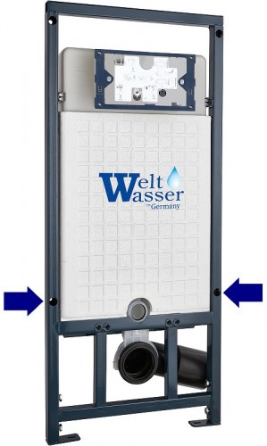Инсталляция WeltWasser WW Marberg 507 SE CR 10000008209 для унитаза с клавишей смыва Хром