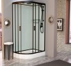 Душевая кабина Frank F418R Black правосторонняя 100х80х220 см