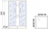 Душевой уголок River Morava XL 90x90 MT 10000008324 с поддоном