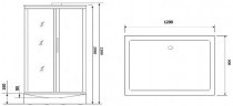 Душевая кабина Niagara Luxe NG-7711GBK 120x90 без гидромассажа