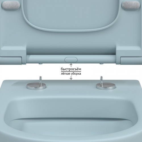 Унитаз Berges Ego XL 083229 подвесной Голубой матовый с сиденьем Микролифт