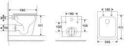 Унитаз WeltWasser Gelbach 043 MT-BL 10000011966 подвесной Черный матовый с сиденьем Микролифт
