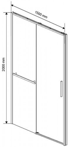 Душевая дверь Vincea Slim Soft 150 VDS-1SS150CLG профиль Золото брашированное стекло прозрачное