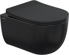 Комплект унитаза Berges Ventas Black с инсталляцией Novum 043326 Черный с сиденьем Микролифт и Черной Soft touch клавишей смыва