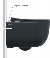 Комплект унитаза Berges Ventas Black с инсталляцией Novum 043326 Черный с сиденьем Микролифт и Черной Soft touch клавишей смыва