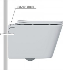 Комплект унитаза Berges Floe S Rimless с инсталляцией Atom Line 043348 с сиденьем Микролифт и клавишей смыва Хром глянцевый