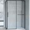 Душевой уголок Vincea Slim Soft 110x90 VSR-1SS9011CLB профиль Черный стекло прозрачное